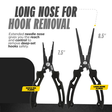 Pliers mid-open showing slender nose design
