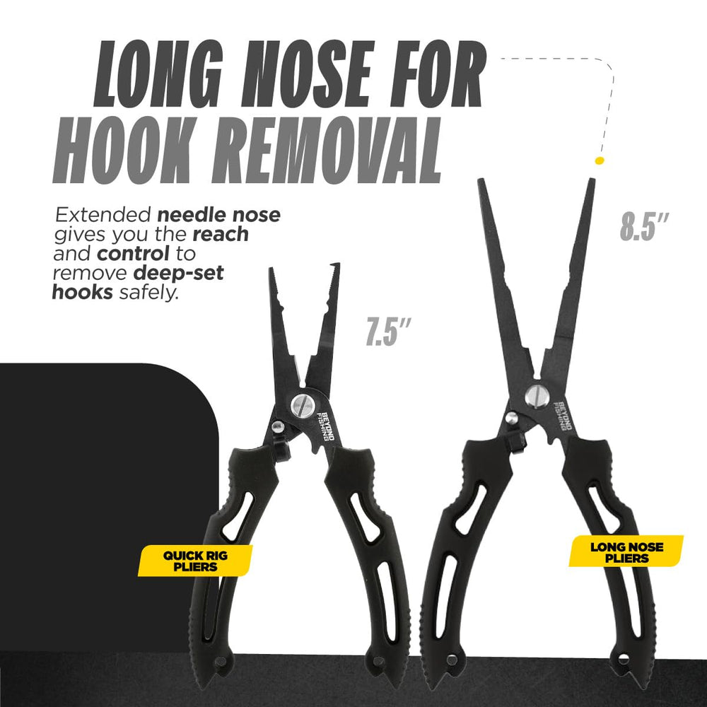 Pliers mid-open showing slender nose design