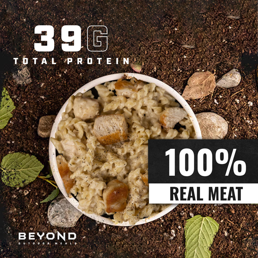 Beyond Outdoor Meals Chicken Alfredo water-activation for a quick meal