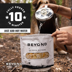 Beyond Outdoor Meals Chicken Alfredo ready-to-serve dish after hydration