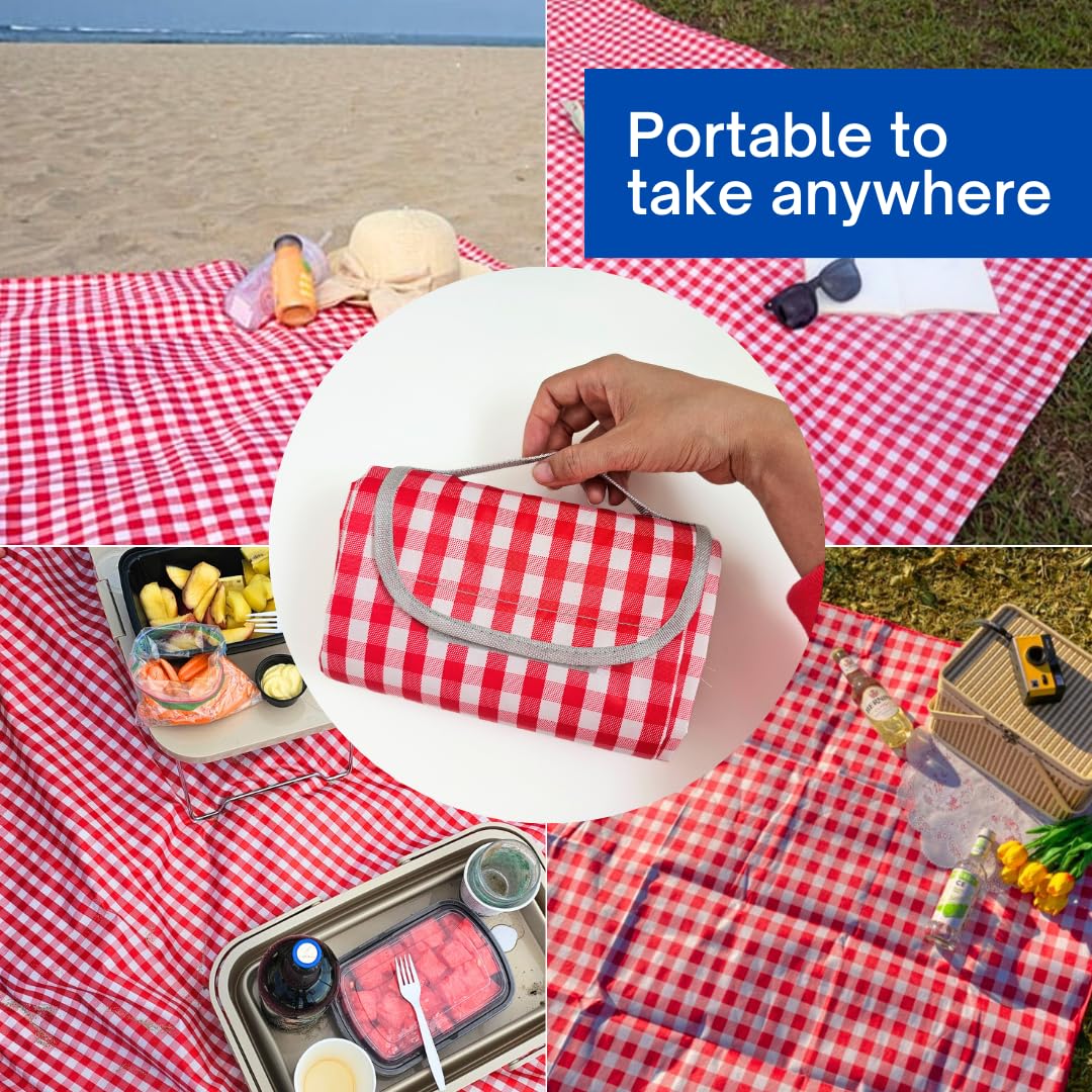 Beyond Thursday dirt-resistant fabric helps keep the blanket clean after park play.