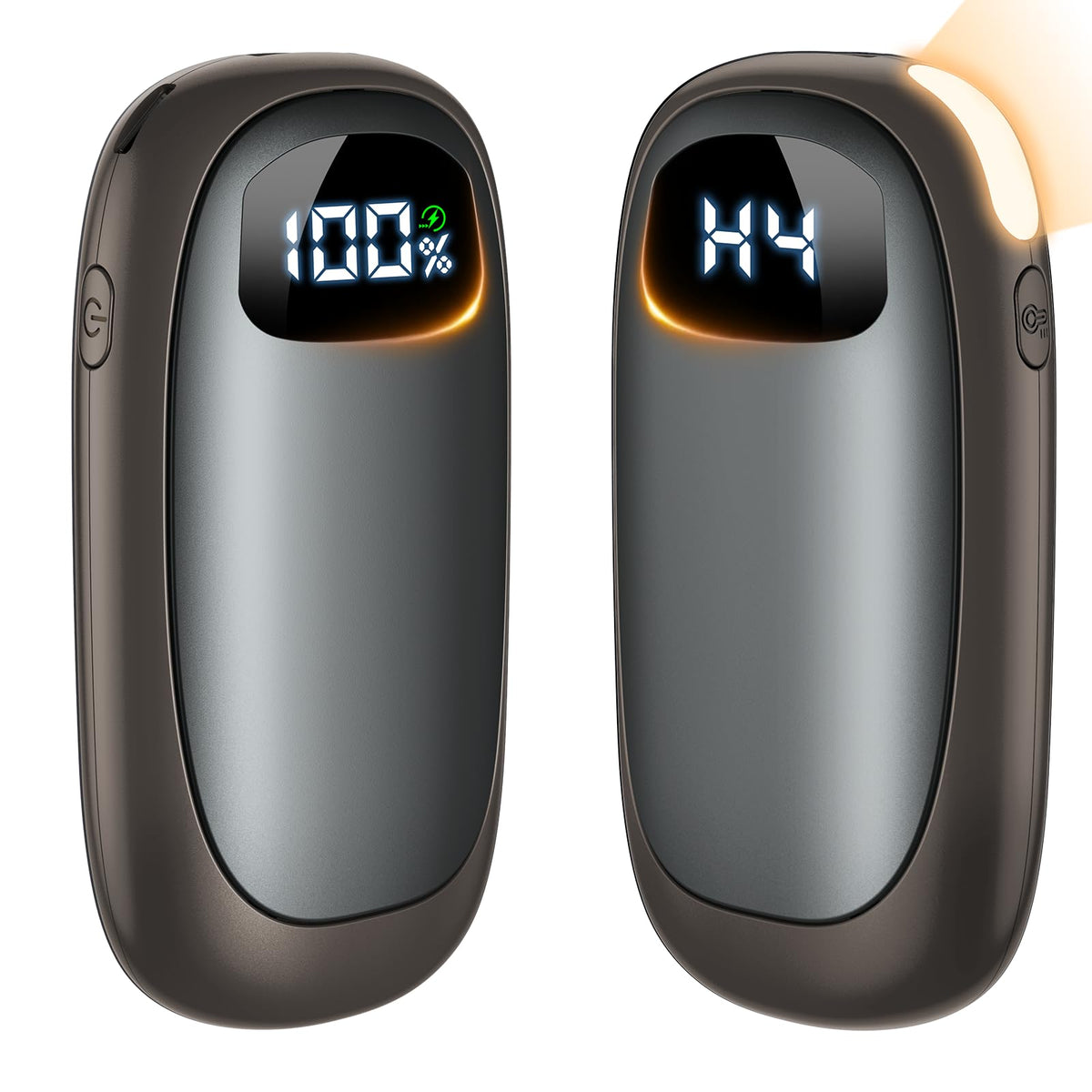 BEYYON B hand warmers with LED display showing battery and temperature for easy planning.