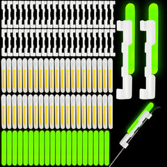BHwra 300pcs fishing glow sticks set, green glow with 260 mini sticks and 40 card slots