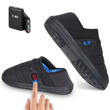 BIAL heated slippers showing sole heat area for steady warmth