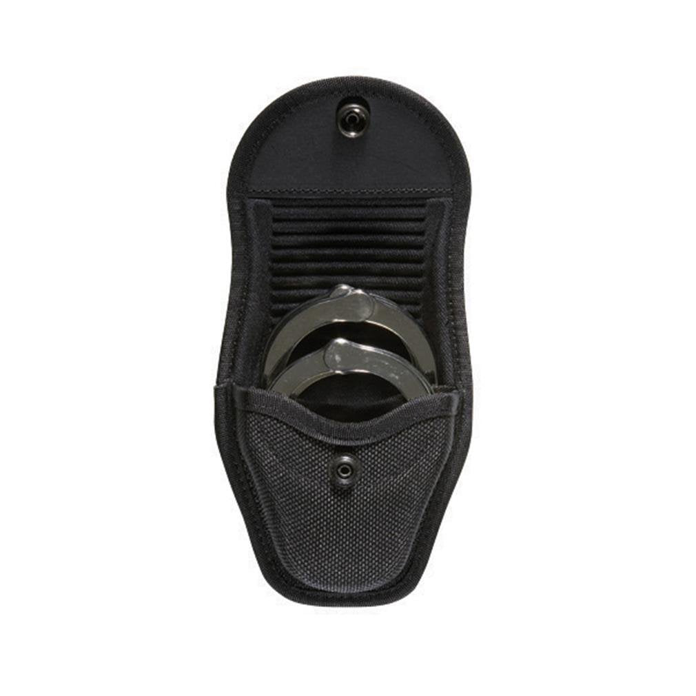 Front view of Bianchi 7317 AccuMold Double Handcuff Case with belt loop