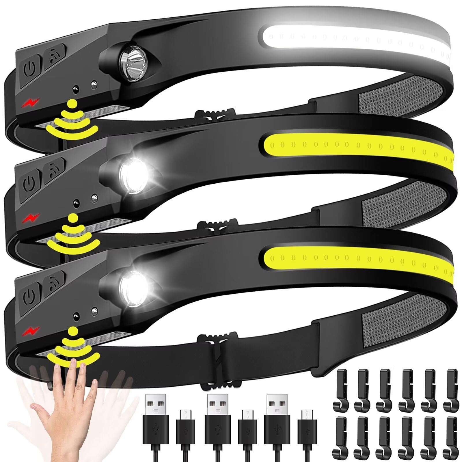 BIAT headlamp with 230° wide beam for hands free night navigation