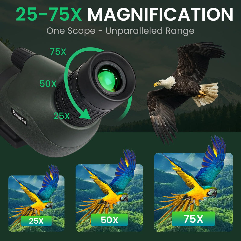 BIBIRE 80mm fully multi-coated lens provides brighter images in low light.