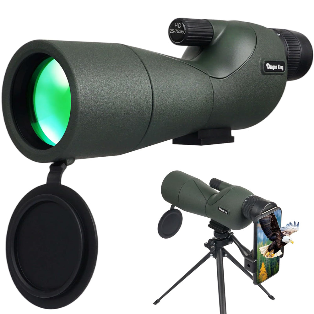 Bibire spotting scope 25-75x60 zoom for distant birdwatching and wildlife viewing.