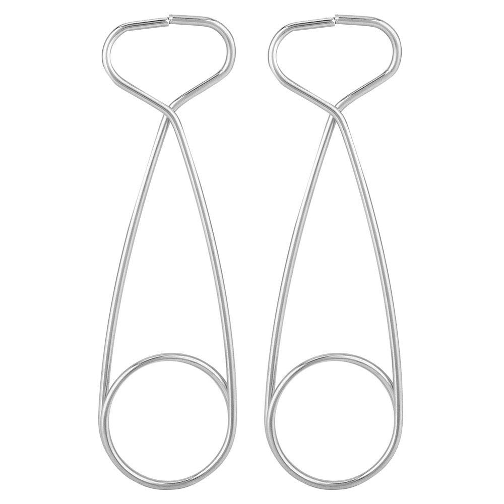 Bicaquu two-piece stainless steel fish mouth spreaders closed for storage
