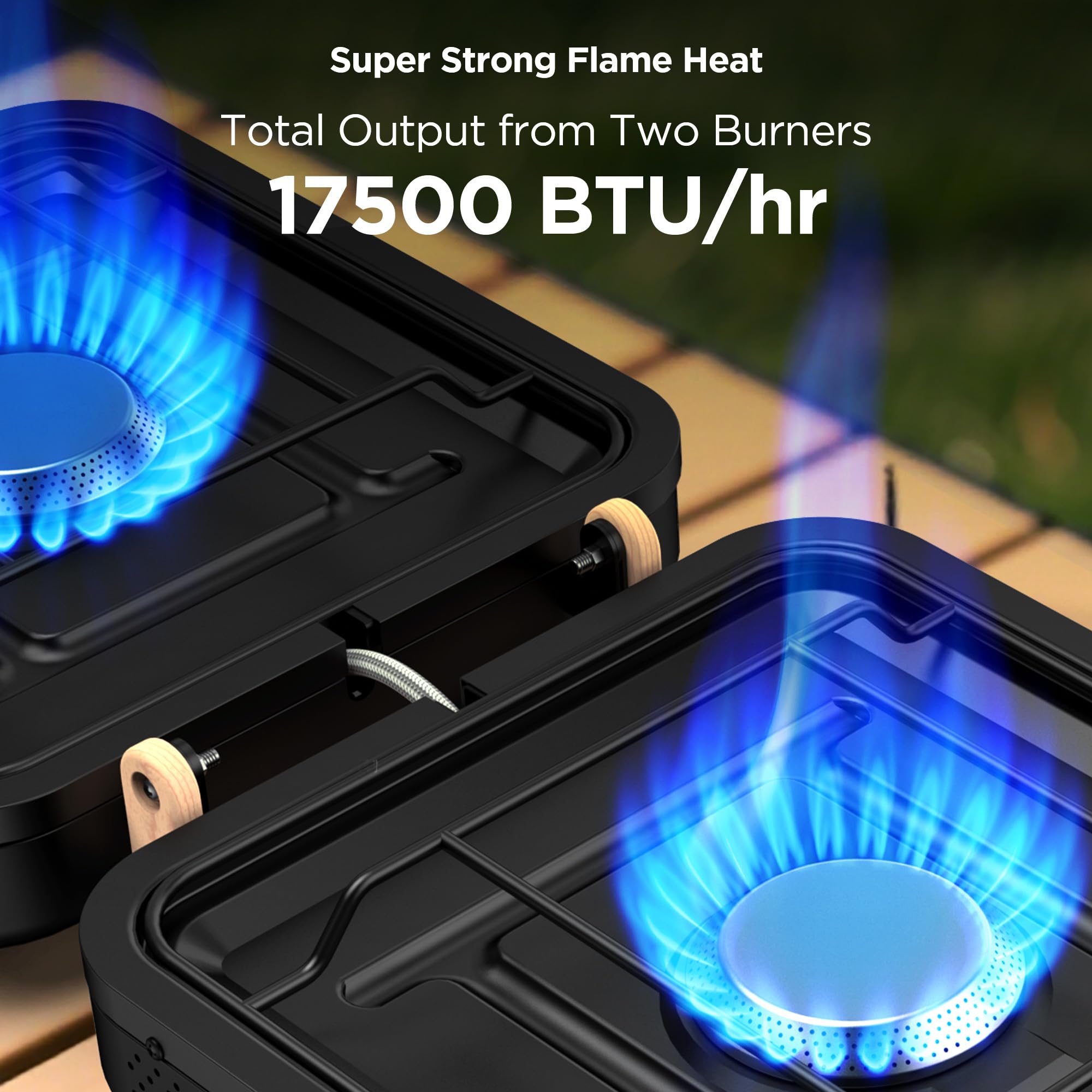 BietrunPro heavy-duty cast iron grate supports heavy cookware