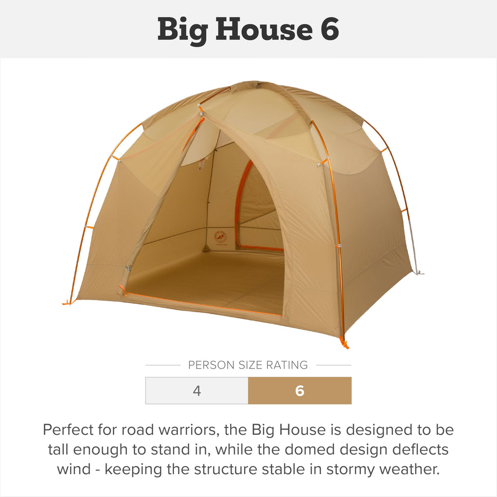 Big Agnes Big House 6-person tent interior for standing height living.