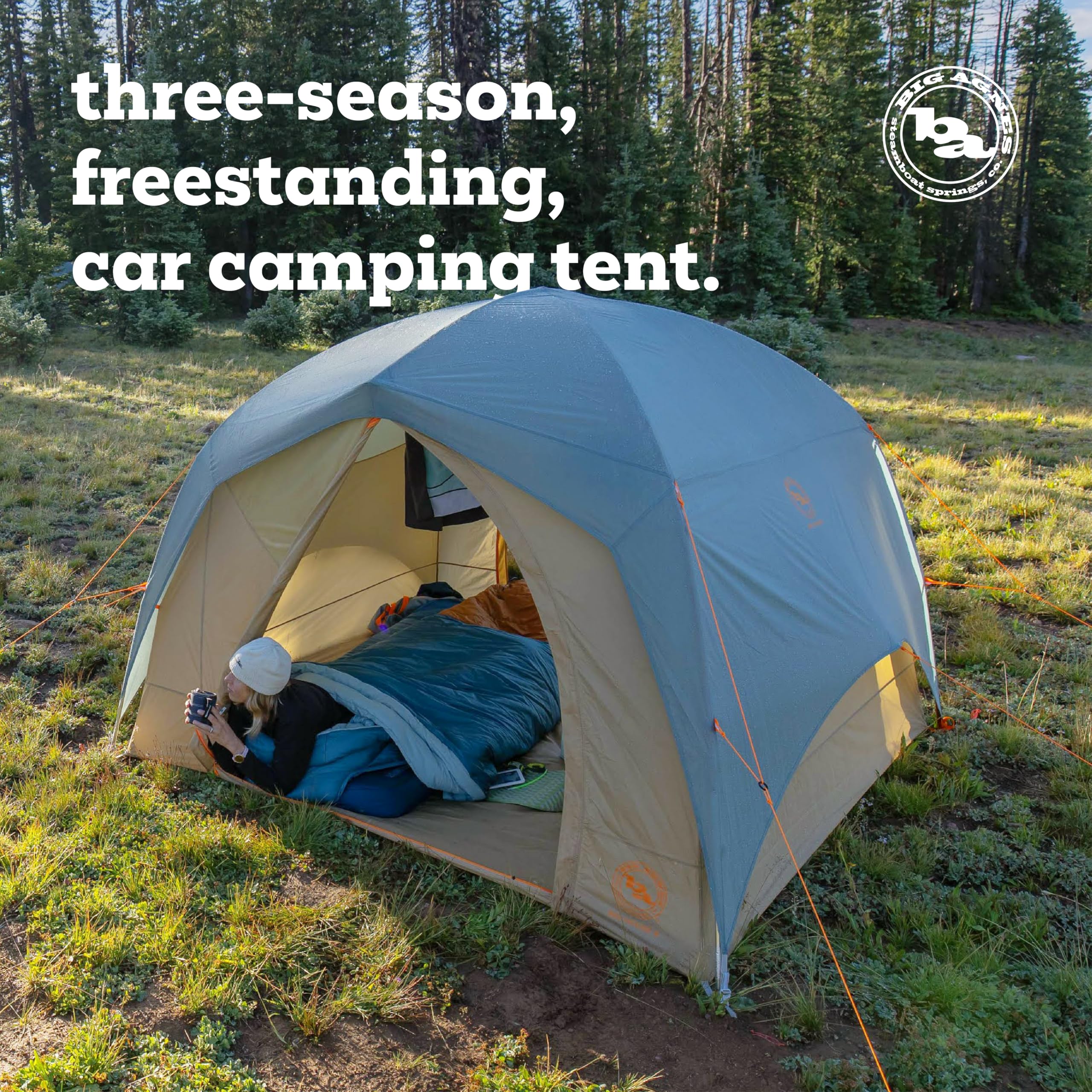 Big Agnes Big House Shelter Mode setup showing open-air shade option.