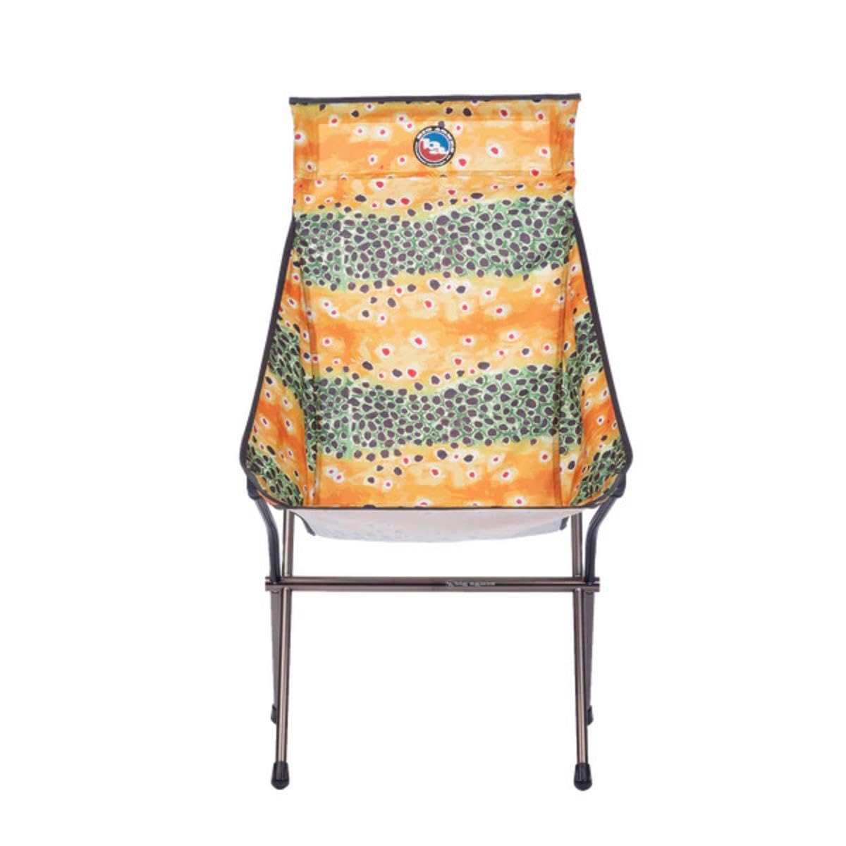 Big Agnes Big Six Camp Chair in Brown Trout offers a roomy seat for all-day campsite lounging