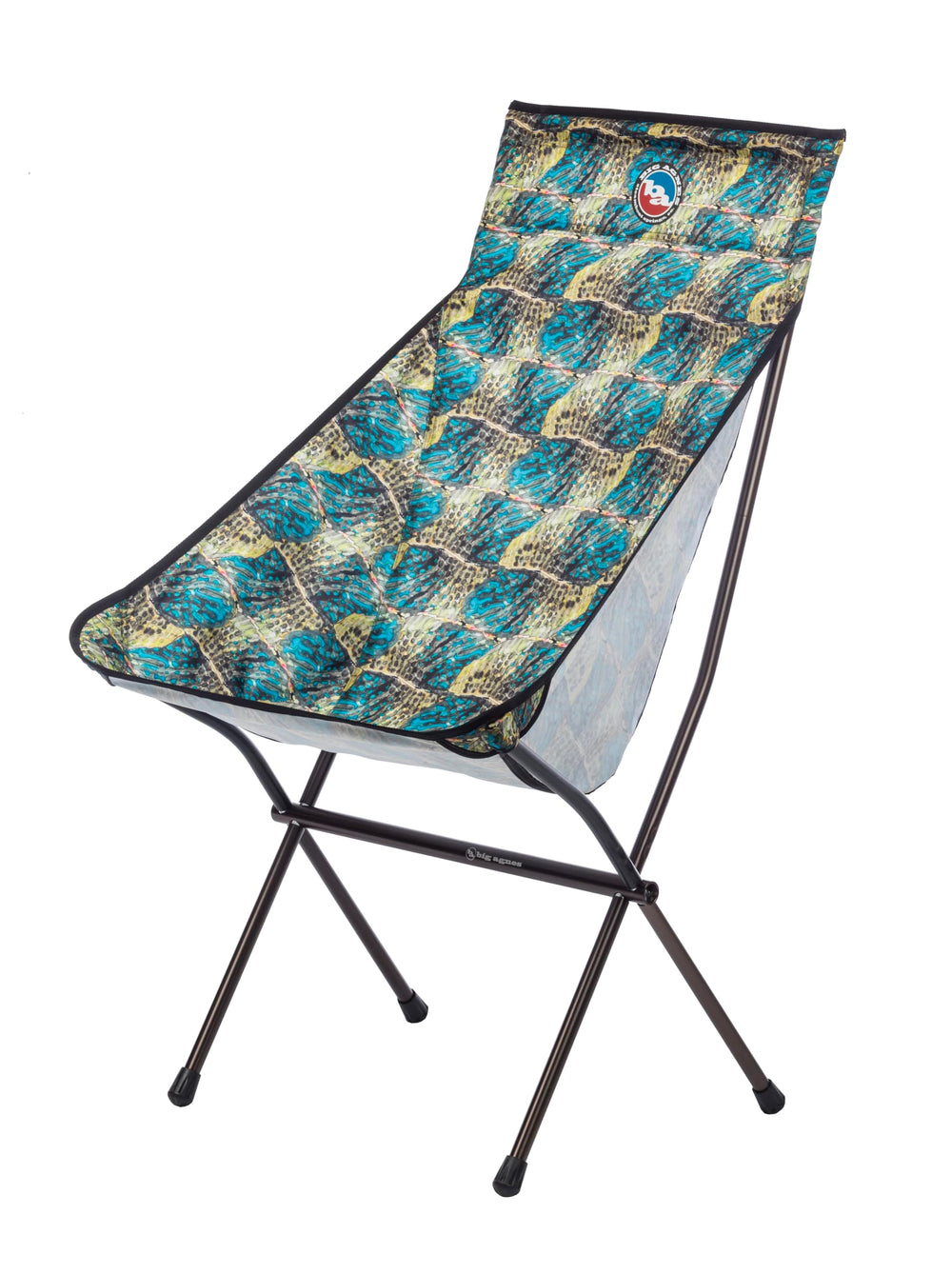 Compact, packable Big Six chair shown folded for easy transport