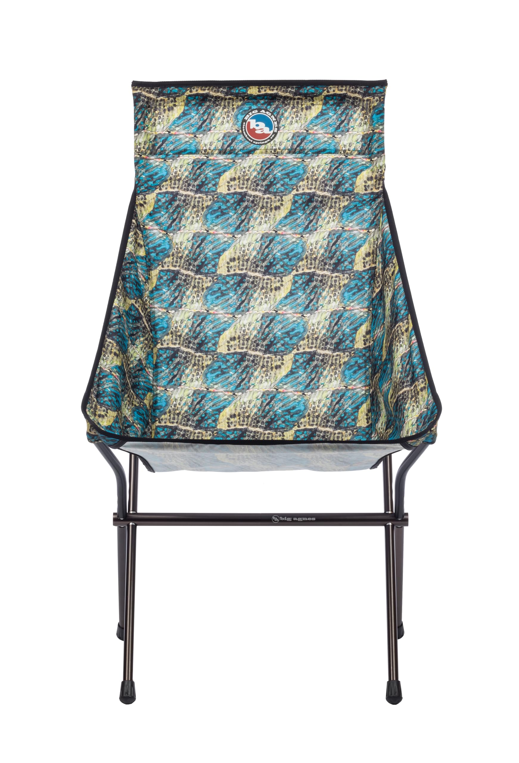 Big Agnes Big Six chair with tall back and wide seat for stable camping comfort
