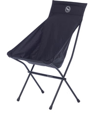 Big Agnes Big Six chair tall backrest supports long, comfortable seating around campfires.