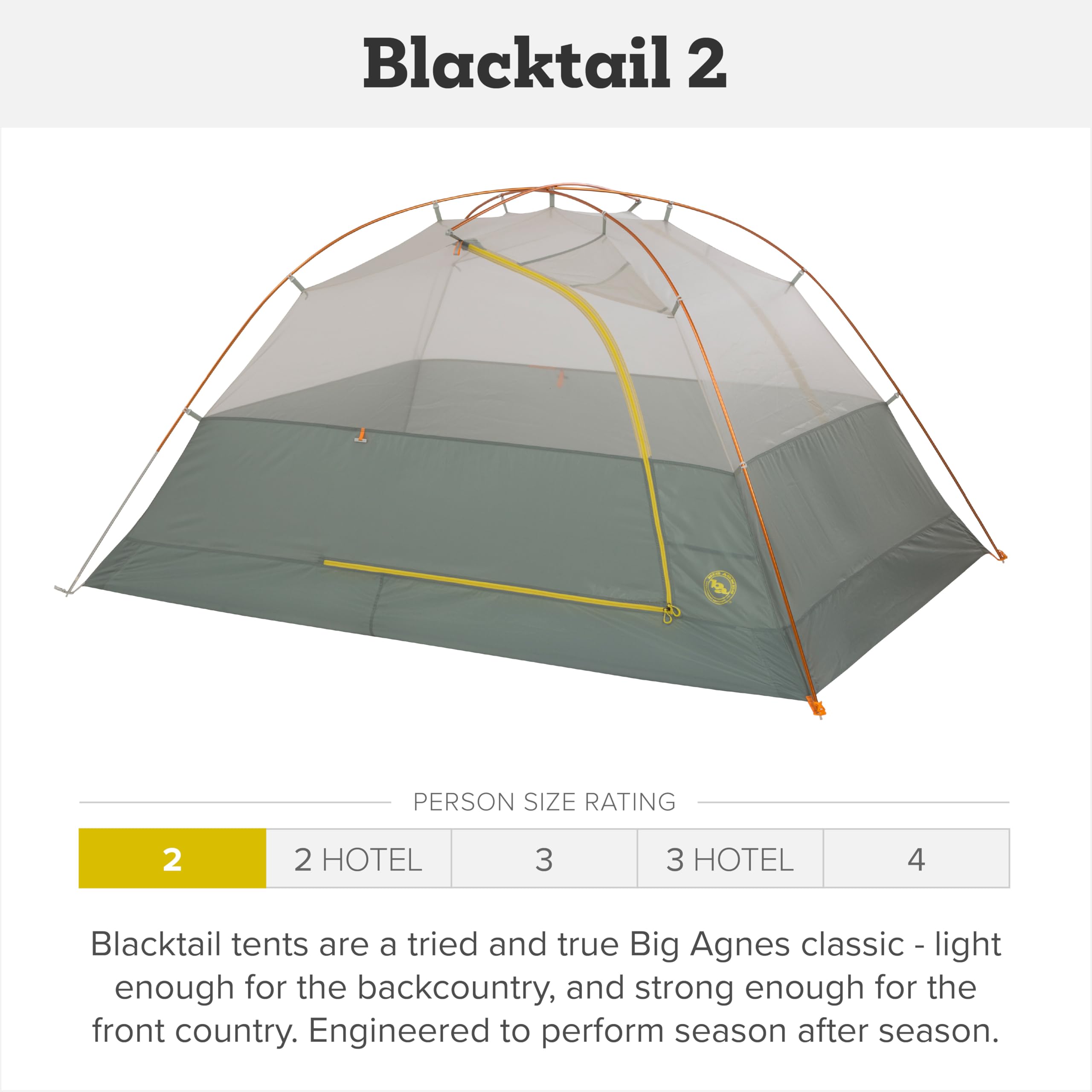 Big Agnes Blacktail Hotel vestibule extended for extra gear and shelter