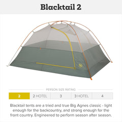 Big Agnes Blacktail Hotel vestibule extended for extra gear and shelter