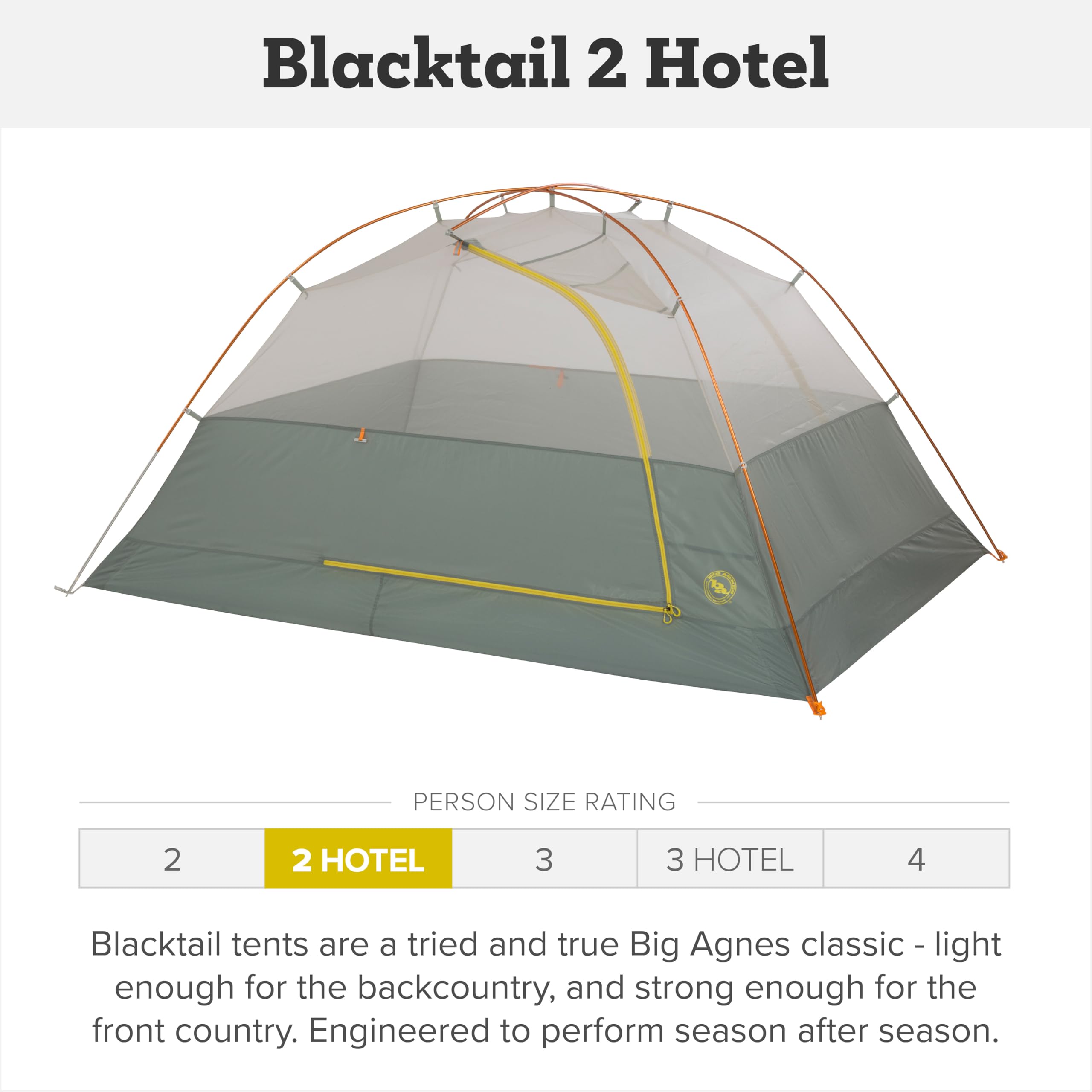 Big Agnes Blacktail Hotel vestibule extended space for gear or sheltered cooking.