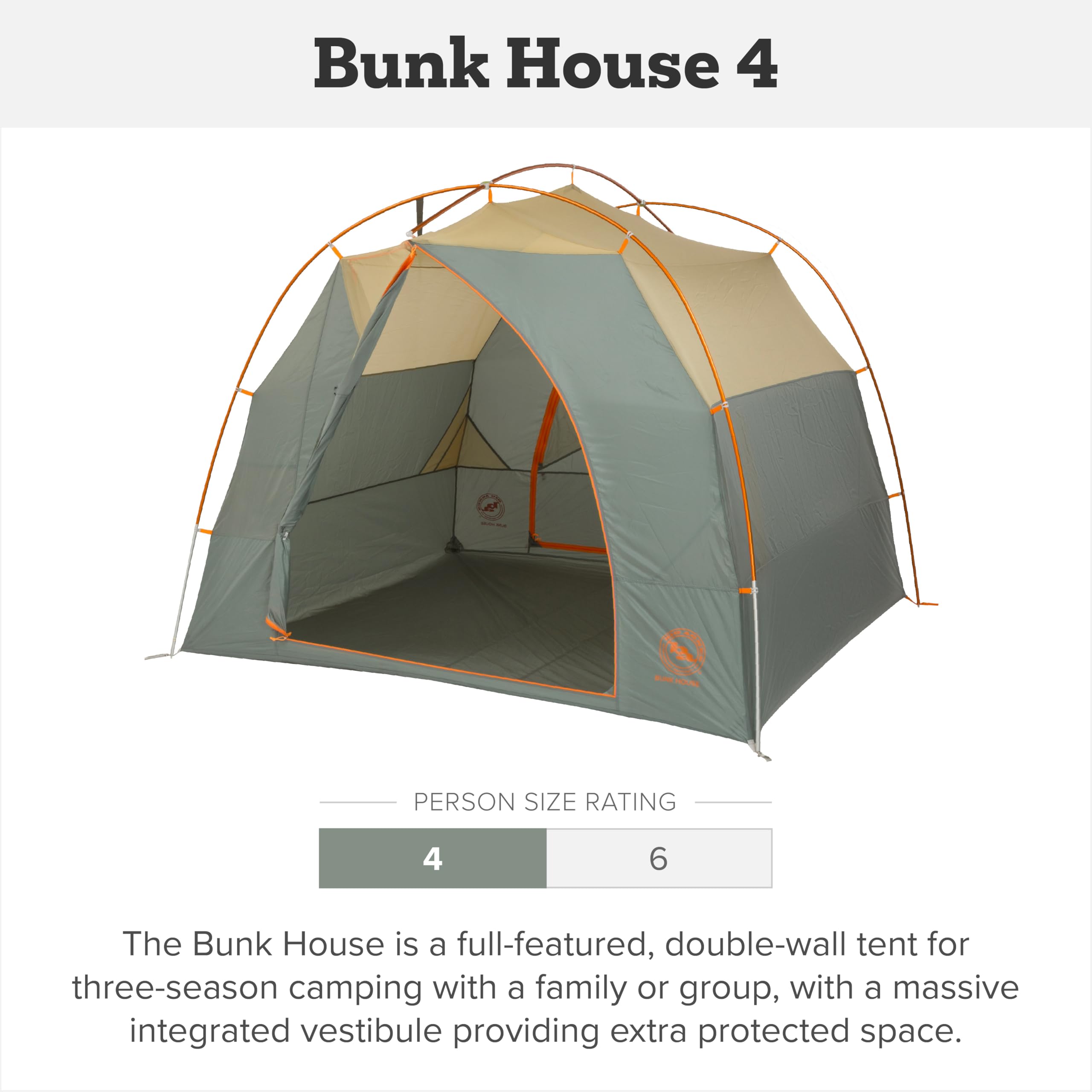 Big Agnes Bunk House doors entrance highlight easy family camping access.