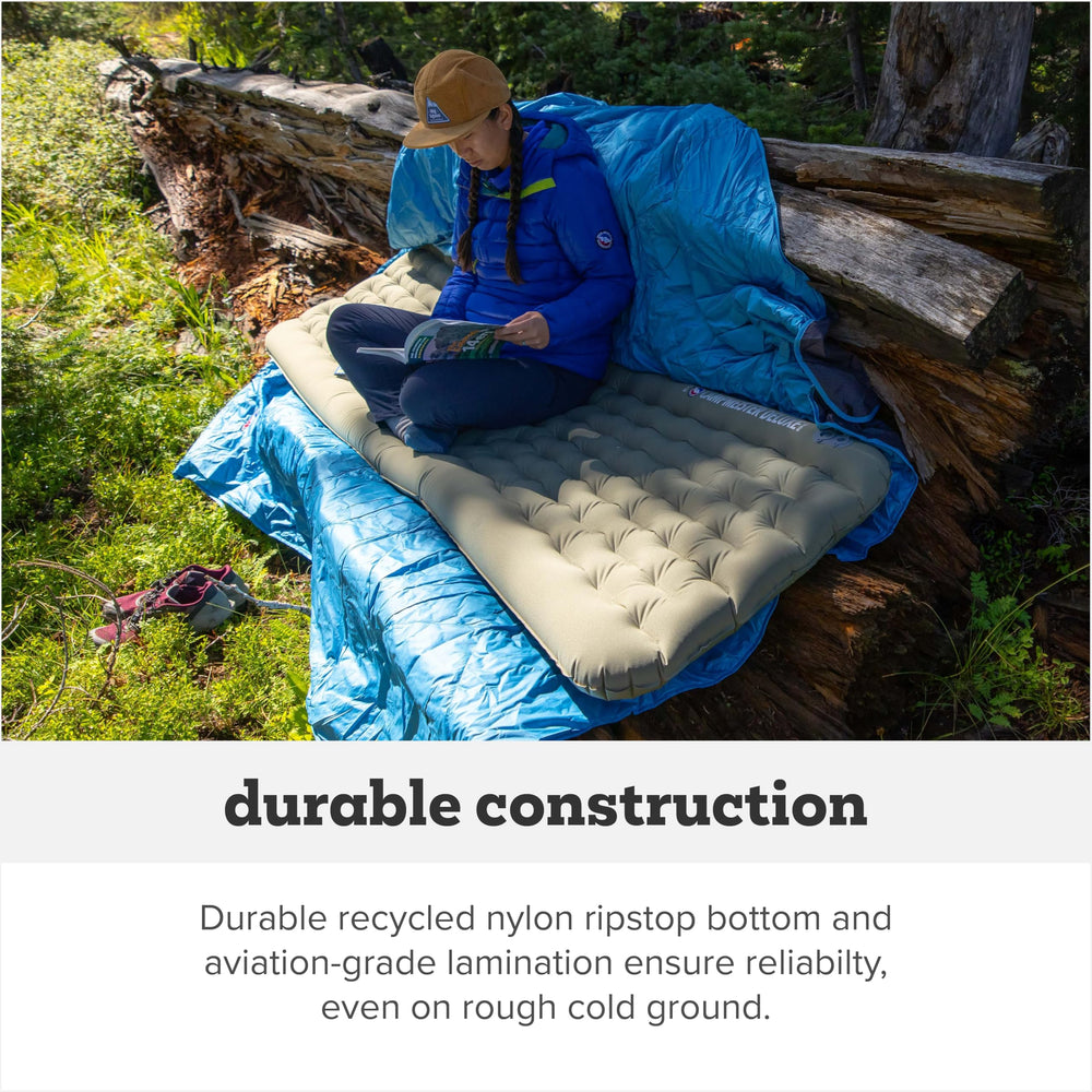 Recycled nylon bottom enhances durability on rough terrain.