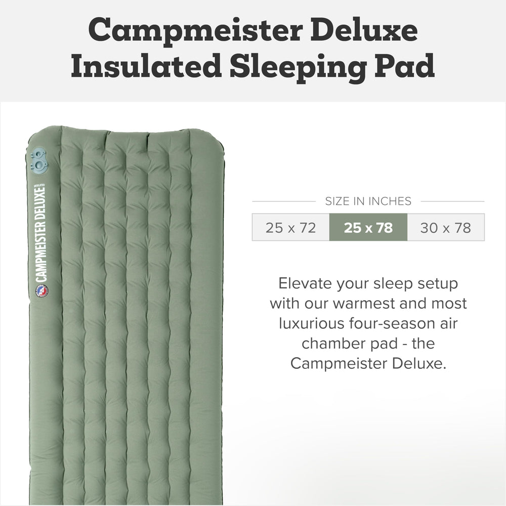 Quilted top surface provides a soft, plush feel for camping nights.
