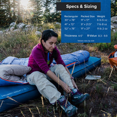 Big Agnes Captain Comfort Deluxe Camp Pad insulation detail highlights high R-value warmth