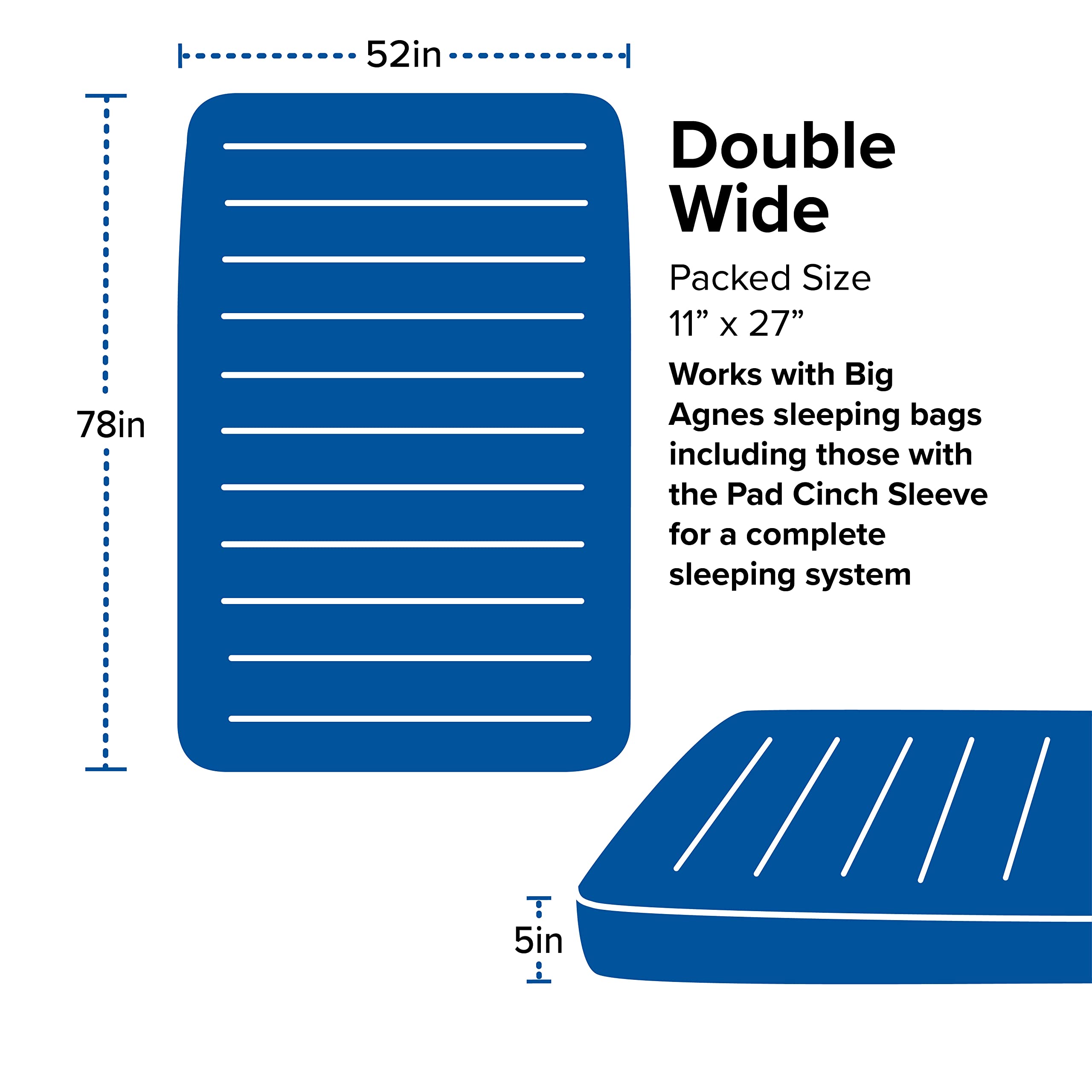 Big Agnes Captain Comfort Deluxe Camp includes a deluxe storage sack to organize gear.