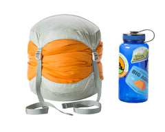 Big Agnes Tangelo 20L sack shows water resistance with durable, recycled nylon exterior.