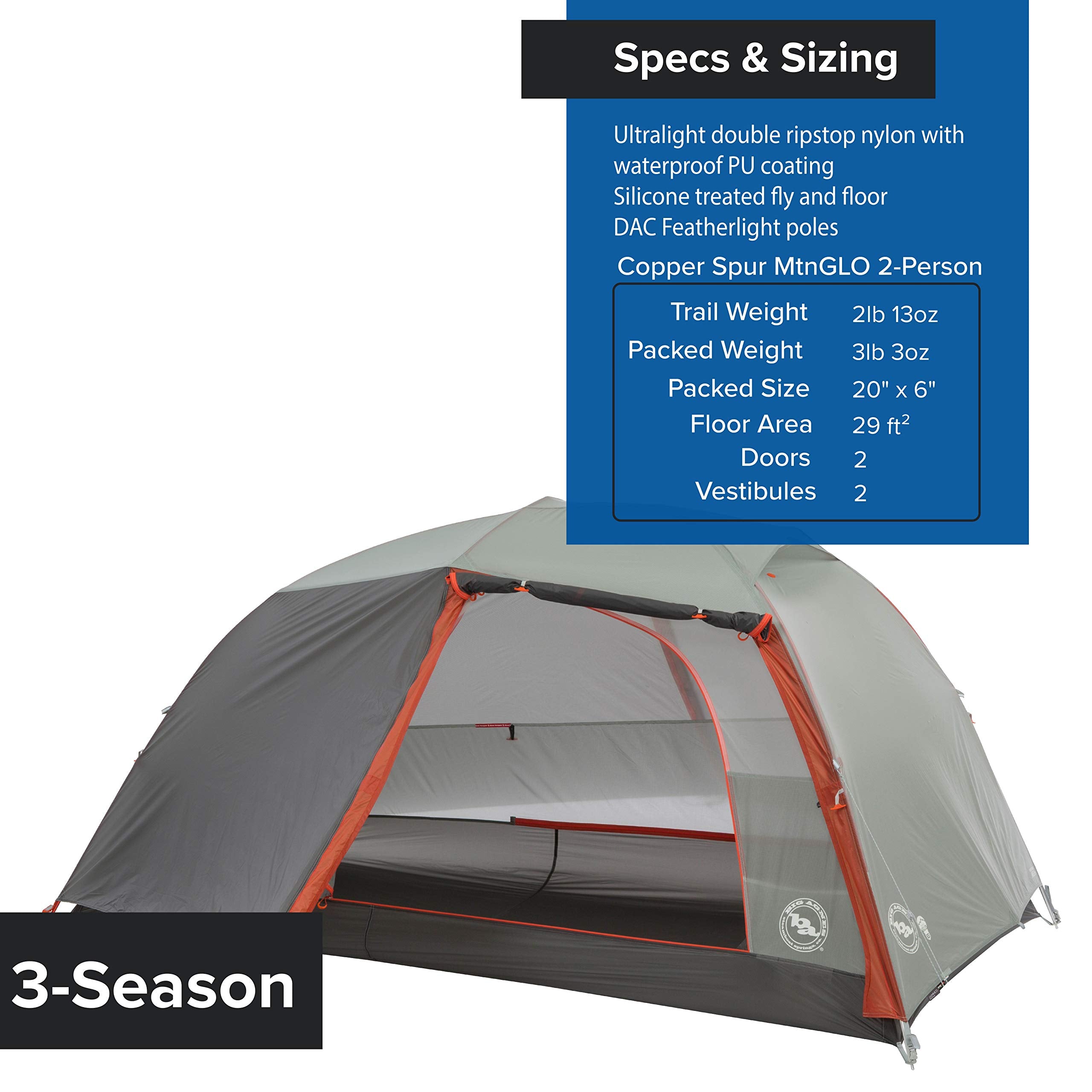 Big Agnes Copper Spur HV UL mtnglo mezzanine-storage adds off-floor organization.