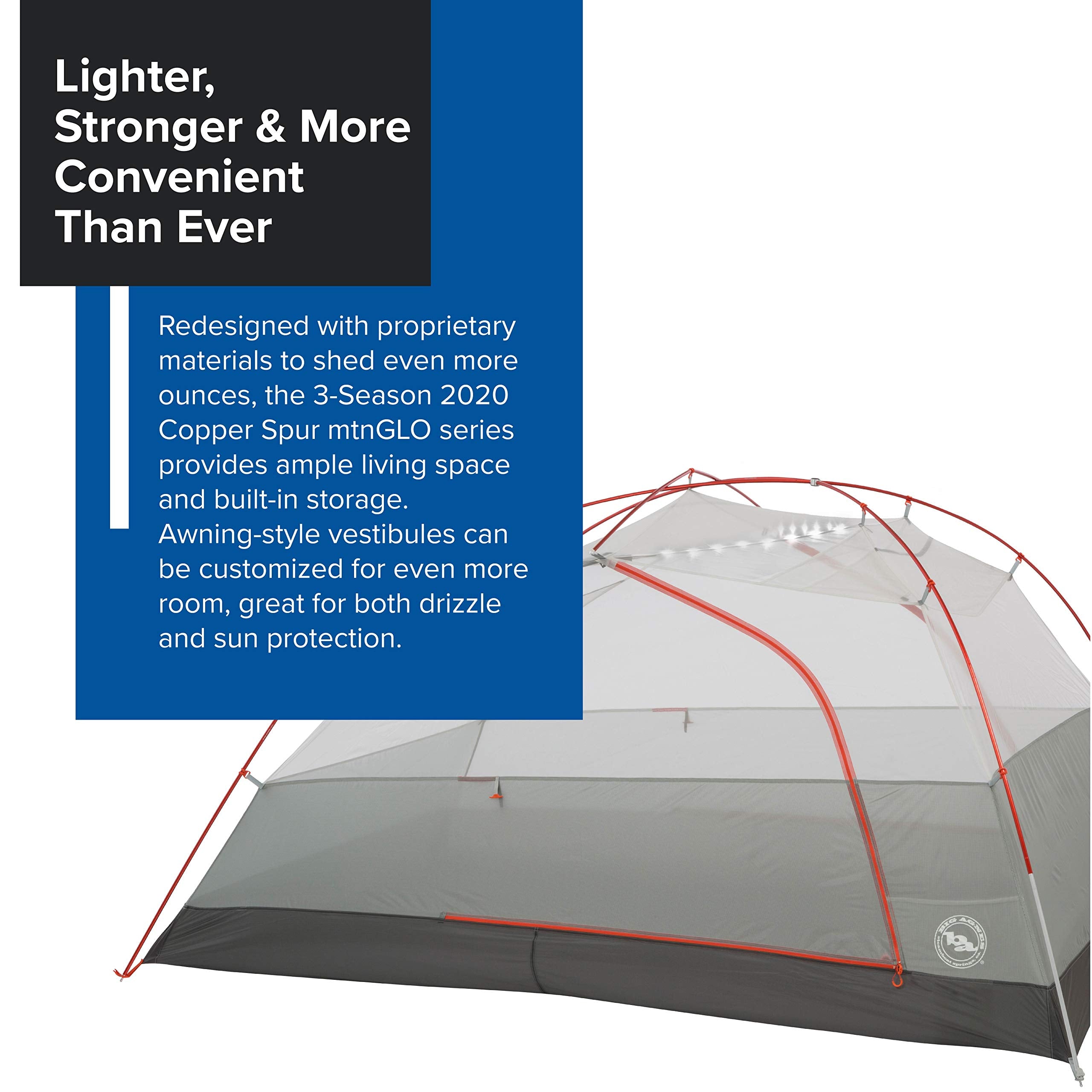 Copper Spur HV UL nylon double-ripstop fabric highlights ultralight durability and packability