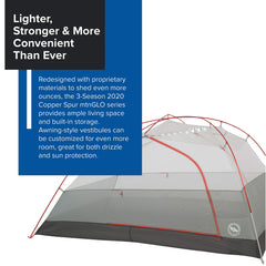 Copper Spur HV UL nylon double-ripstop fabric highlights ultralight durability and packability