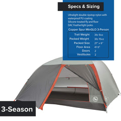 Copper Spur HV UL pre-bent-span-pole increases interior volume and comfort