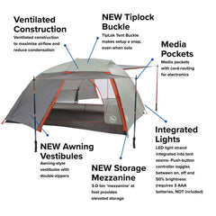 Copper Spur HV UL two-vestibules awning expands living space outdoors