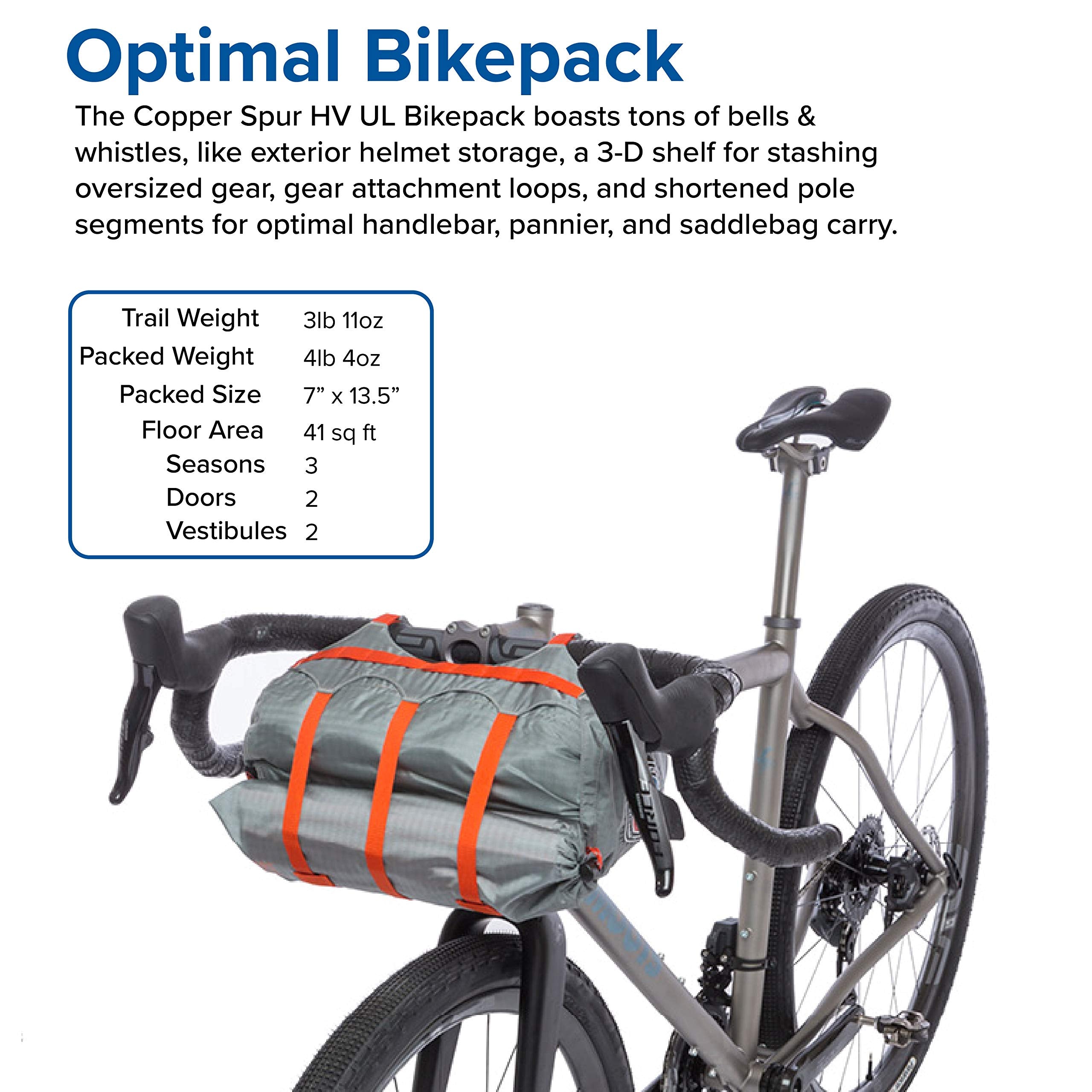 Big Agnes Copper Spur HV UL3 DAC Featherlite NSL pole system ready.
