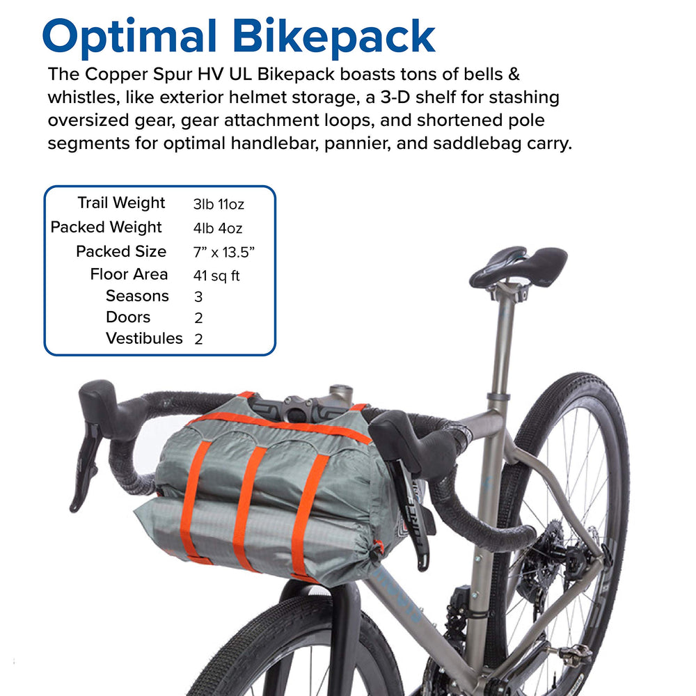 Big Agnes Copper Spur HV UL3 DAC Featherlite NSL pole system ready.