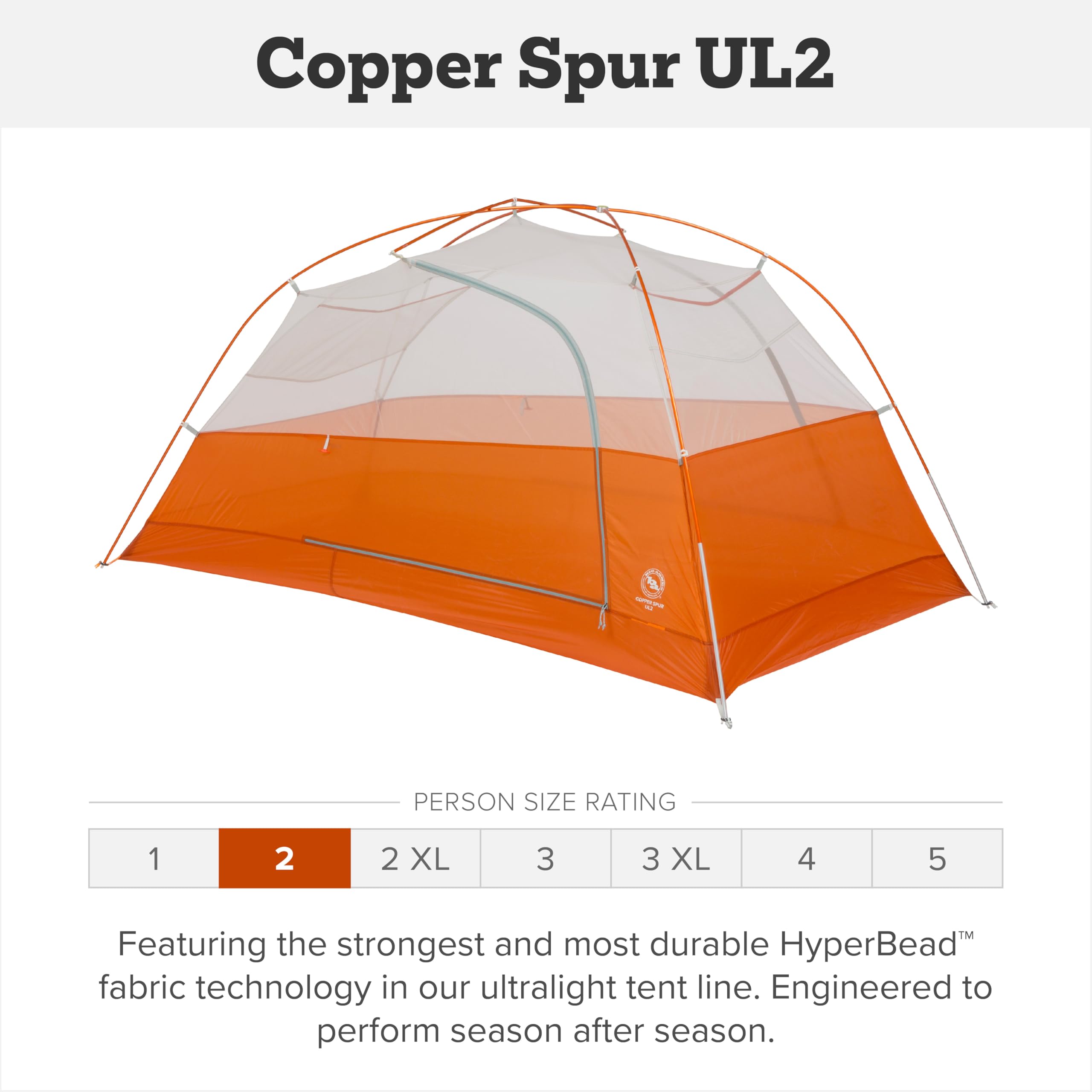 Big Agnes Copper Spur UL 2P vestibule open emphasizes roomy storage potential.