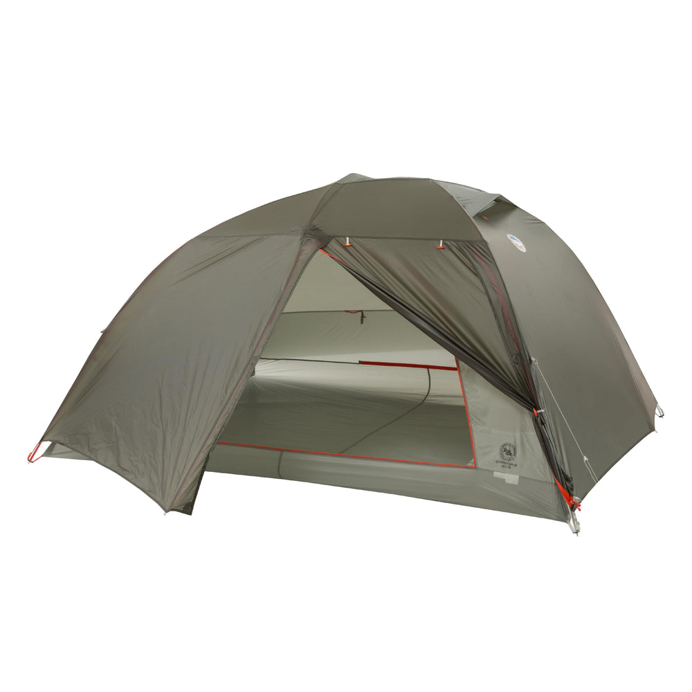 Big Agnes Copper Spur UL 3-Person XL front view shows spacious interior for tall campers.