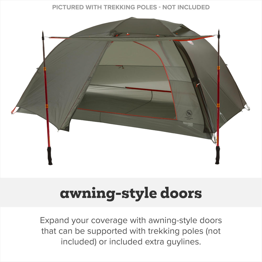 Big Agnes Copper Spur UL reflective guylines improve nighttime visibility