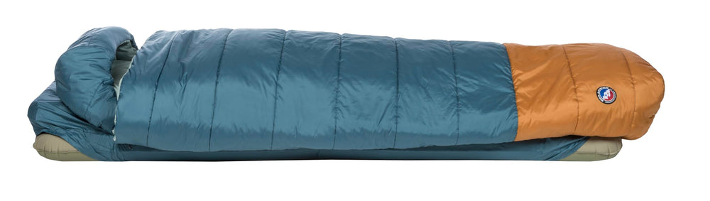 Big Agnes Echo Park draft collar traps heat for maximum warmth.