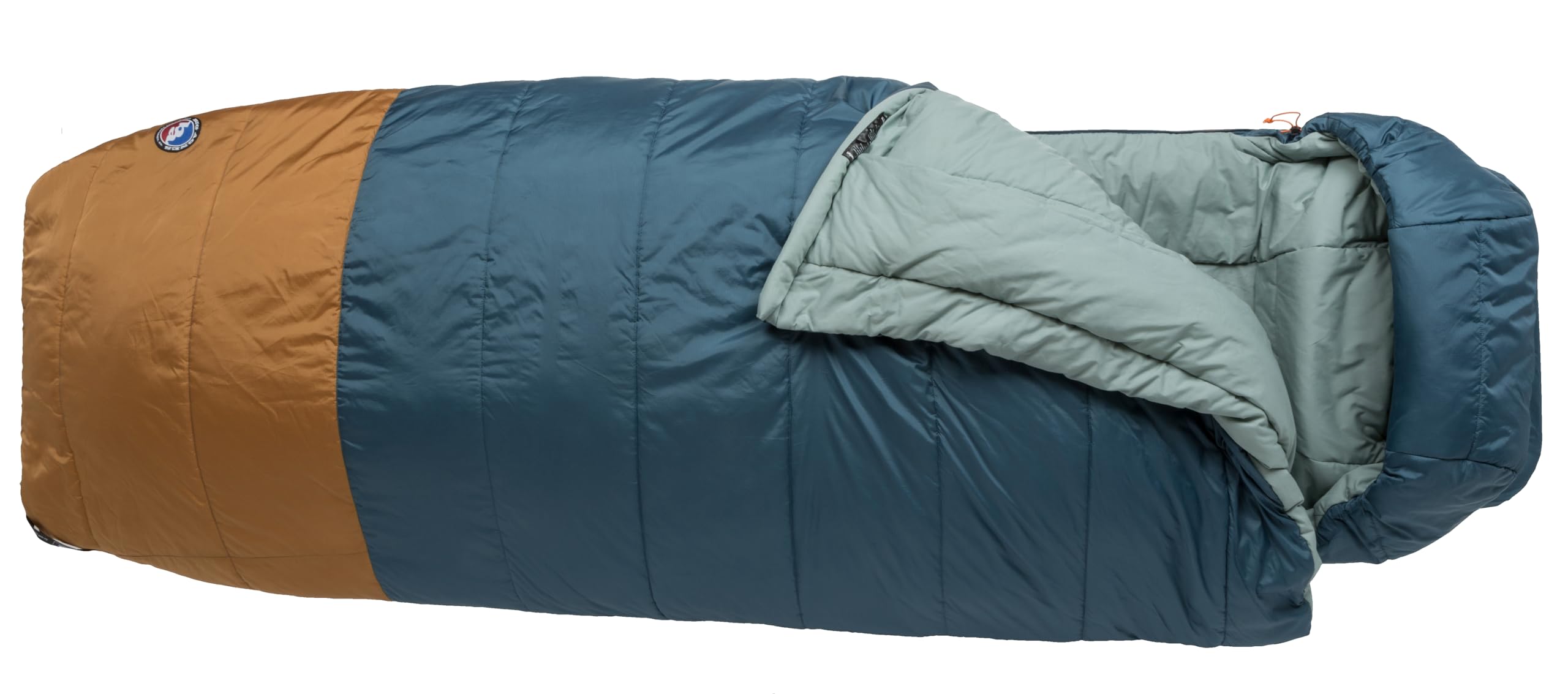 Big Agnes Echo Park sleeping bag padlok-design shows integrated pad stability for nights outdoors.