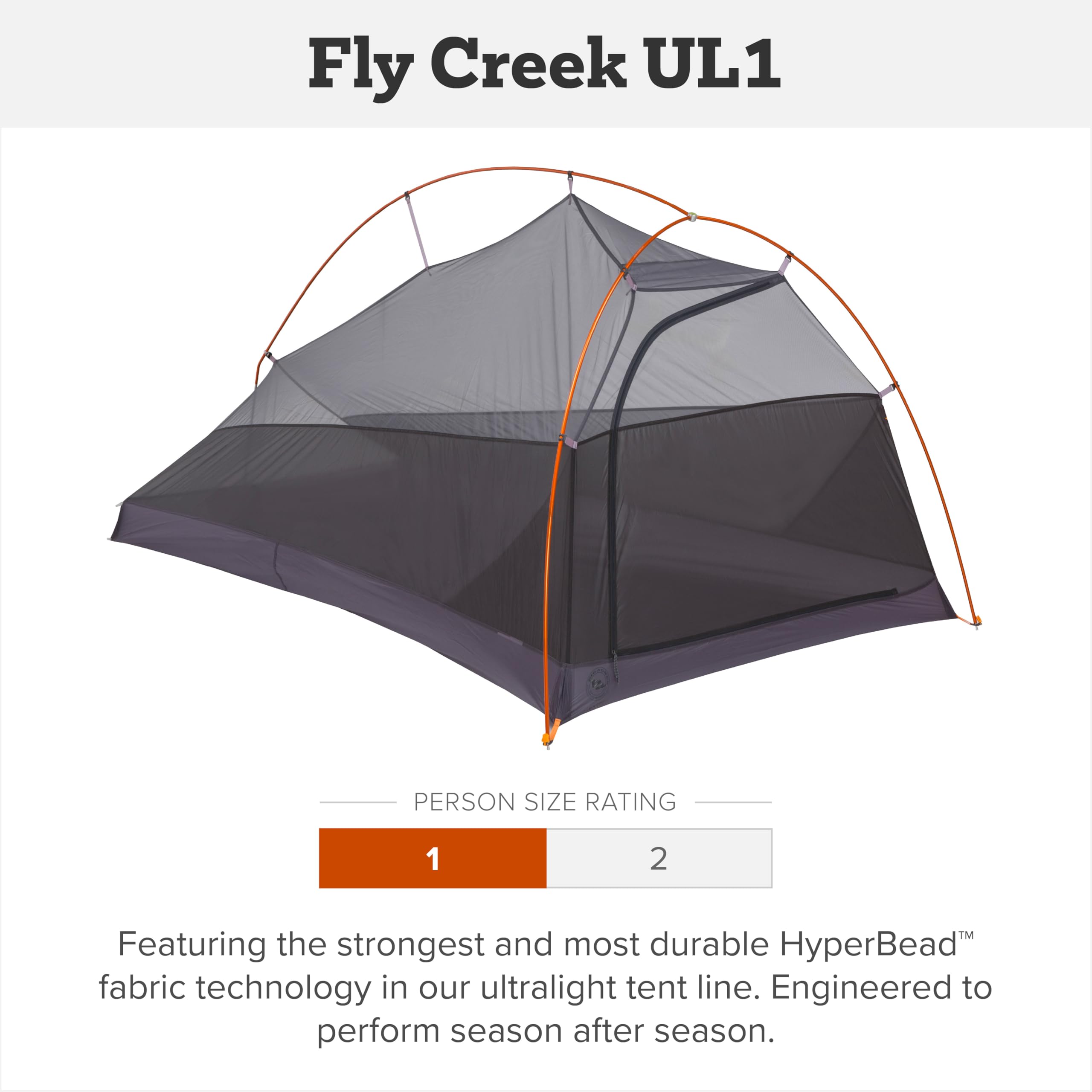 Big Agnes Fly Creek UL 1P packed compactly for easy backpacking trips