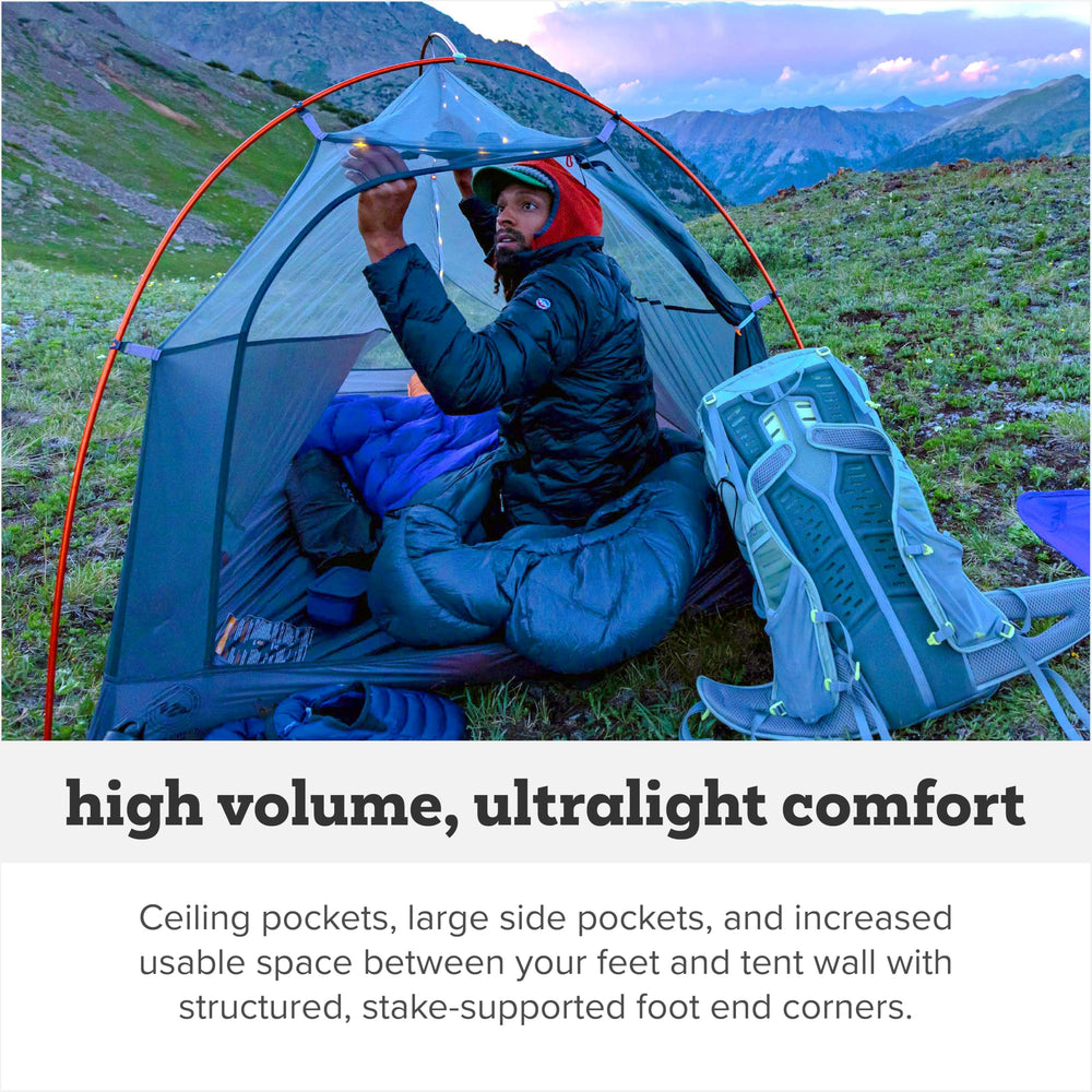 Big Agnes Fly Creek UL 2P tent pole assembly for stable, lightweight shelter