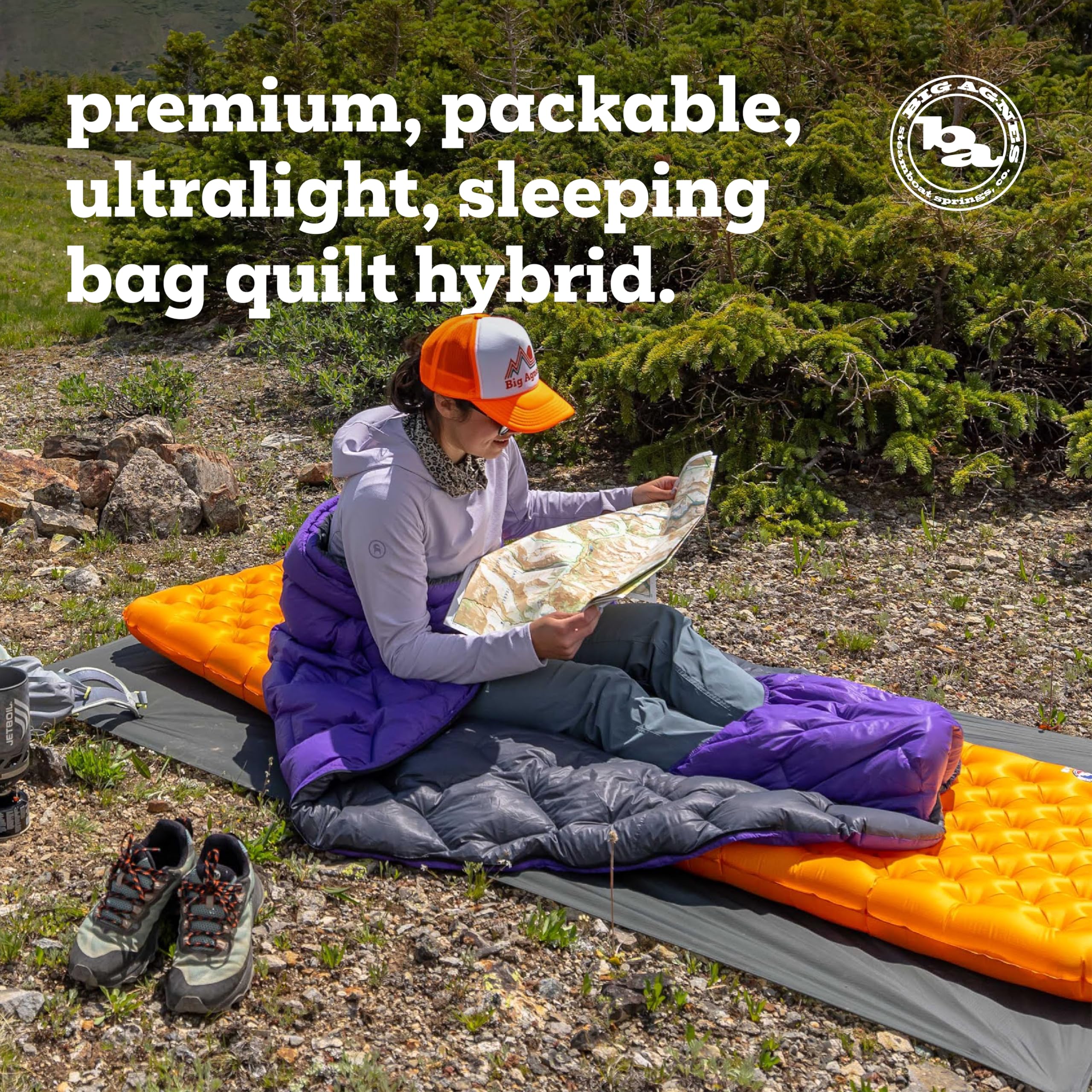 Big Agnes Fly Creek UL 850 DownTek diamond quilting maintains loft with lighter construction.