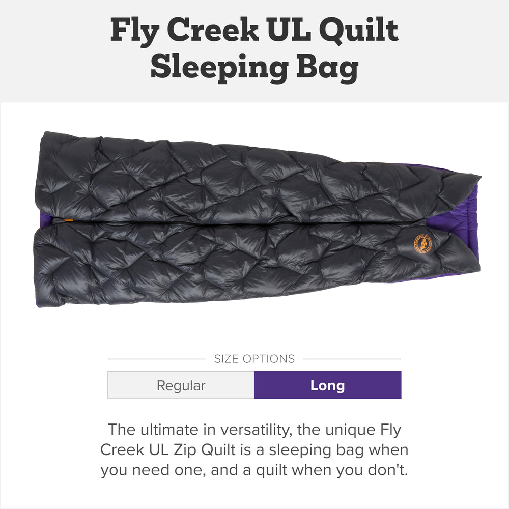 Fly Creek UL 850 DownTek footbox quilt demonstrates versatile warmth on the trail.