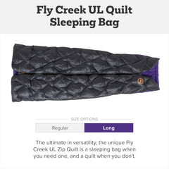 Fly Creek UL 850 DownTek footbox quilt demonstrates versatile warmth on the trail.