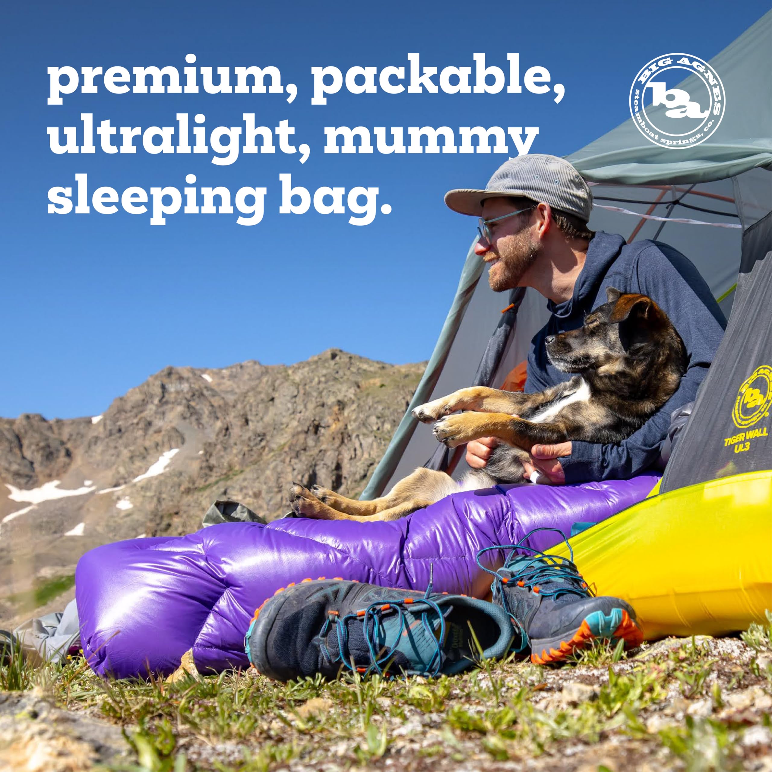 Big Agnes Fly Creek UL-850 DownTek compact-packability with mesh storage for trekking