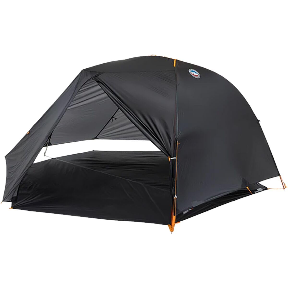 Big Agnes footprint laid out under Tiger Wall UL Bikepack tent shows precise size and coverage