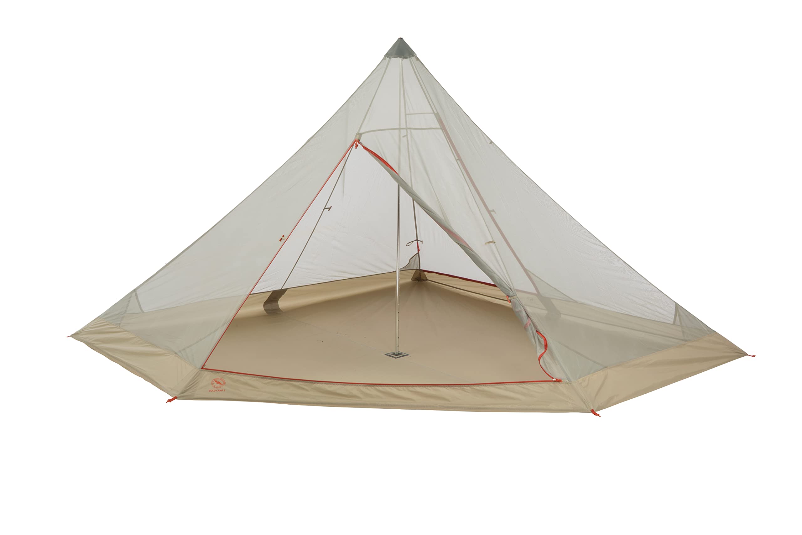 Big Agnes Gold Camp Mesh Inner doors open for quick access and breezy interior.