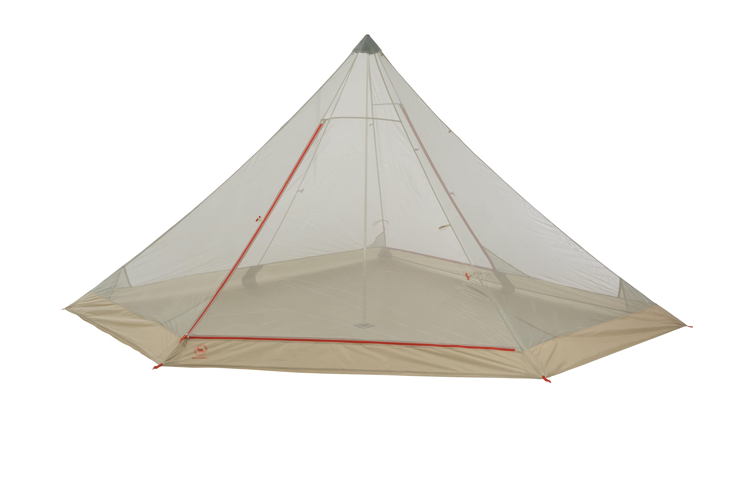 Big Agnes Gold Camp Mesh Inner attached to tarp for bug protection and extra vestibule space.